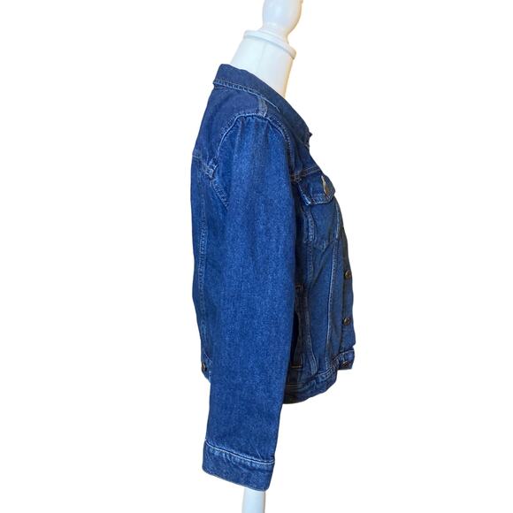 Old Navy Girls Dark Wash Jean Trucker Jacket Size XL Classic Denim - Picture 3 of 9